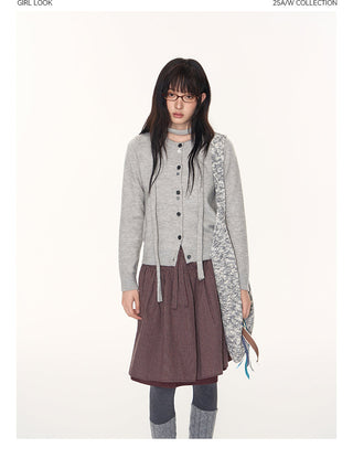 [TAKEANAP] button cardigan set