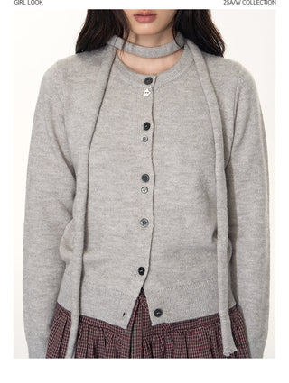 [TAKEANAP] button cardigan set