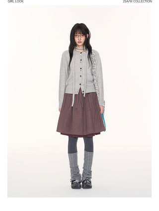 [TAKEANAP] button cardigan set
