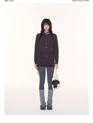 [TAKEANAP] button cardigan set