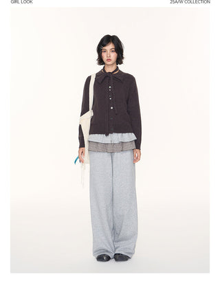 [TAKEANAP] button cardigan set