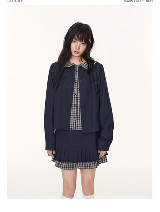 [TAKEANAP] patchwork shirt set