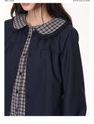 [TAKEANAP] patchwork shirt set