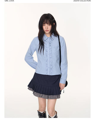 [TAKEANAP] patchwork shirt set