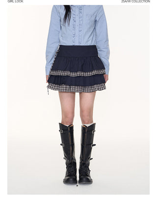 [TAKEANAP] patchwork shirt set