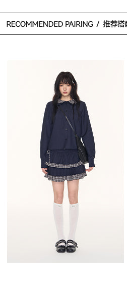 [TAKEANAP] patchwork shirt set
