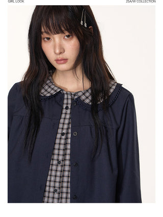 [TAKEANAP] patchwork shirt set