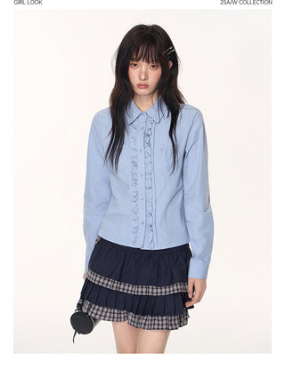 [TAKEANAP] patchwork shirt set