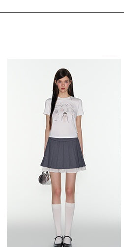 [TAKEANAP] printed retro top