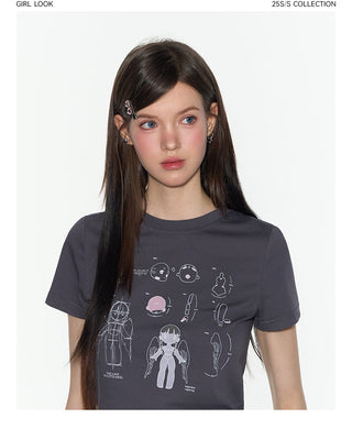 [TAKEANAP] printed retro top