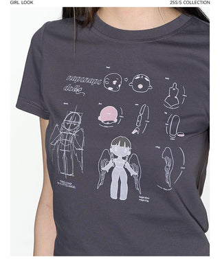 [TAKEANAP] printed retro top