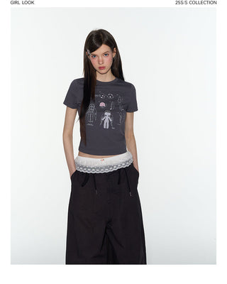 [TAKEANAP] printed retro top