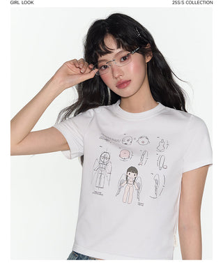 [TAKEANAP] printed retro top