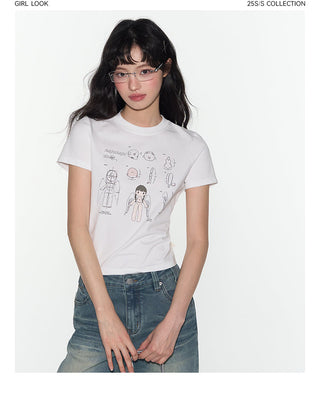 [TAKEANAP] printed retro top