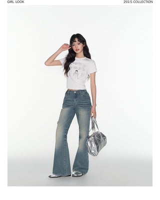 [TAKEANAP] printed retro top
