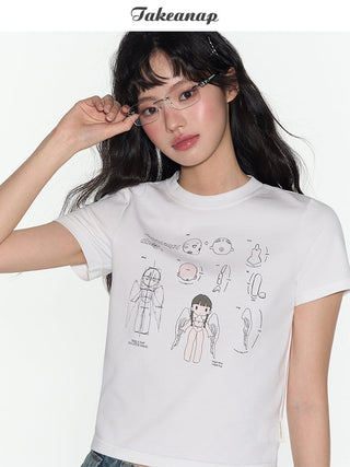 [TAKEANAP] printed retro top
