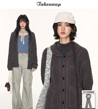 [TAKEANAP] petal collar cardigan