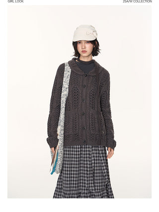 [TAKEANAP] petal collar cardigan