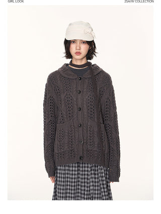 [TAKEANAP] petal collar cardigan