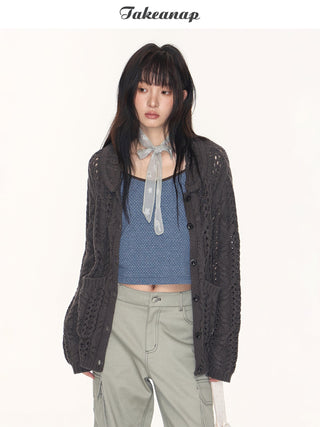 [TAKEANAP] petal collar cardigan
