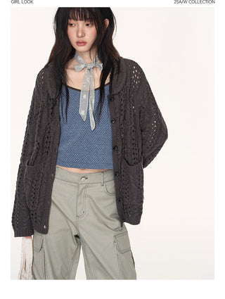 [TAKEANAP] petal collar cardigan