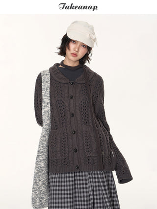 [TAKEANAP] petal collar cardigan