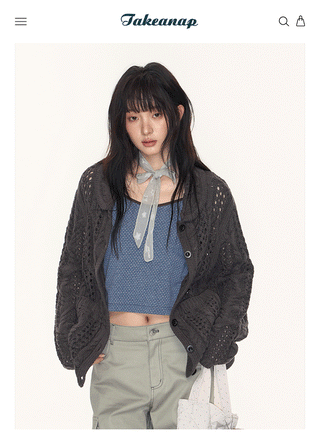 [TAKEANAP] petal collar cardigan