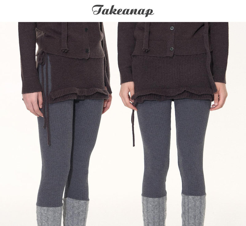 [TAKEANAP] knit lace skirt