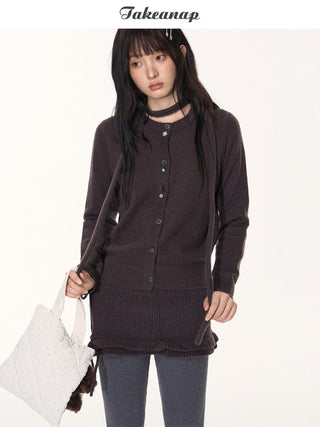 [TAKEANAP] knit lace skirt
