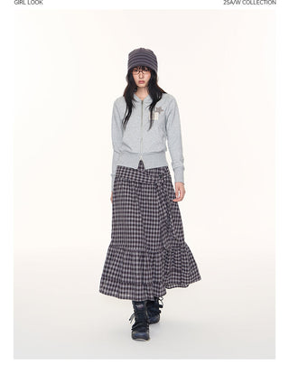 [TAKEANAP] plaid lace skirt