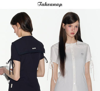 [TAKEANAP] lace sailor shirt