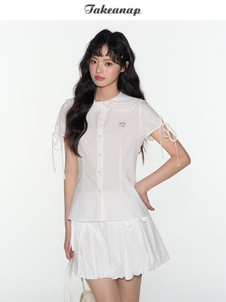 [TAKEANAP] lace sailor shirt