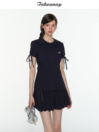 [TAKEANAP] lace sailor shirt