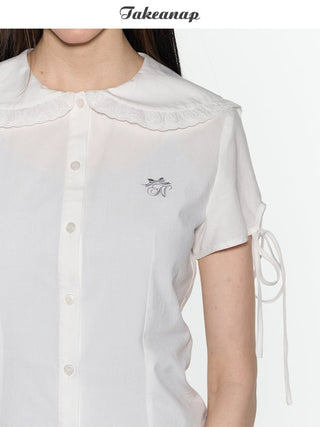 [TAKEANAP] lace sailor shirt