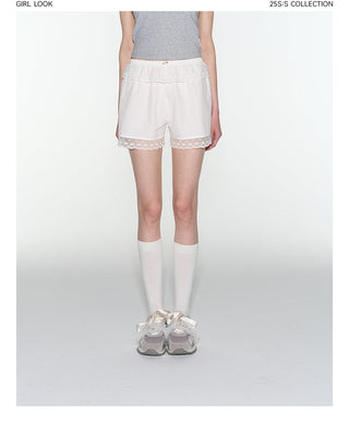 [TAKEANAP] lace safety shorts