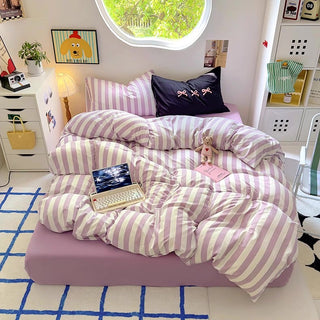 Yellow Polka Dot Bedding Set