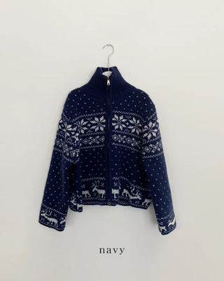 Nordic Oversized Knit Cardigan