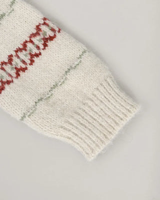 Soft wool argyle Nordic pattern knit cardigan