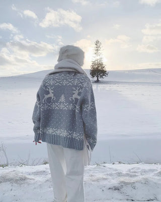 Snow knit hoodie - 2 colors