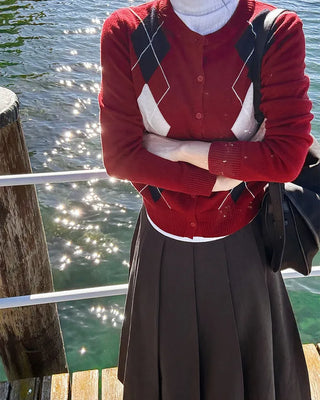 Pleated midi skirt
