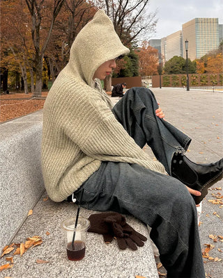 (Unisex) Cable Half-Zip Knit