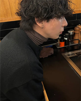 Turtleneck long-sleeved T-shirt