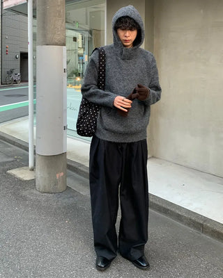 Wool Melange Simple Knit