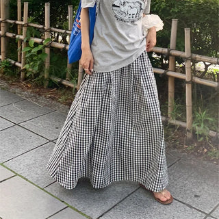 Checked ring skirt
