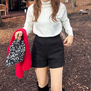 Wool brushed shorts