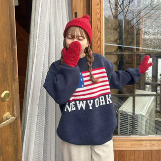 New York logo knit