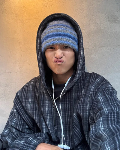 Multi-stripe knit cap