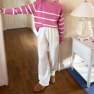 Elastic waist knit pants