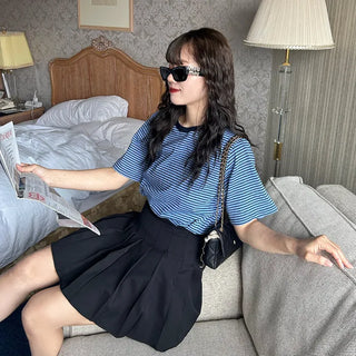 Striped short-sleeved T-shirt