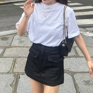 Front pocket mini skirt